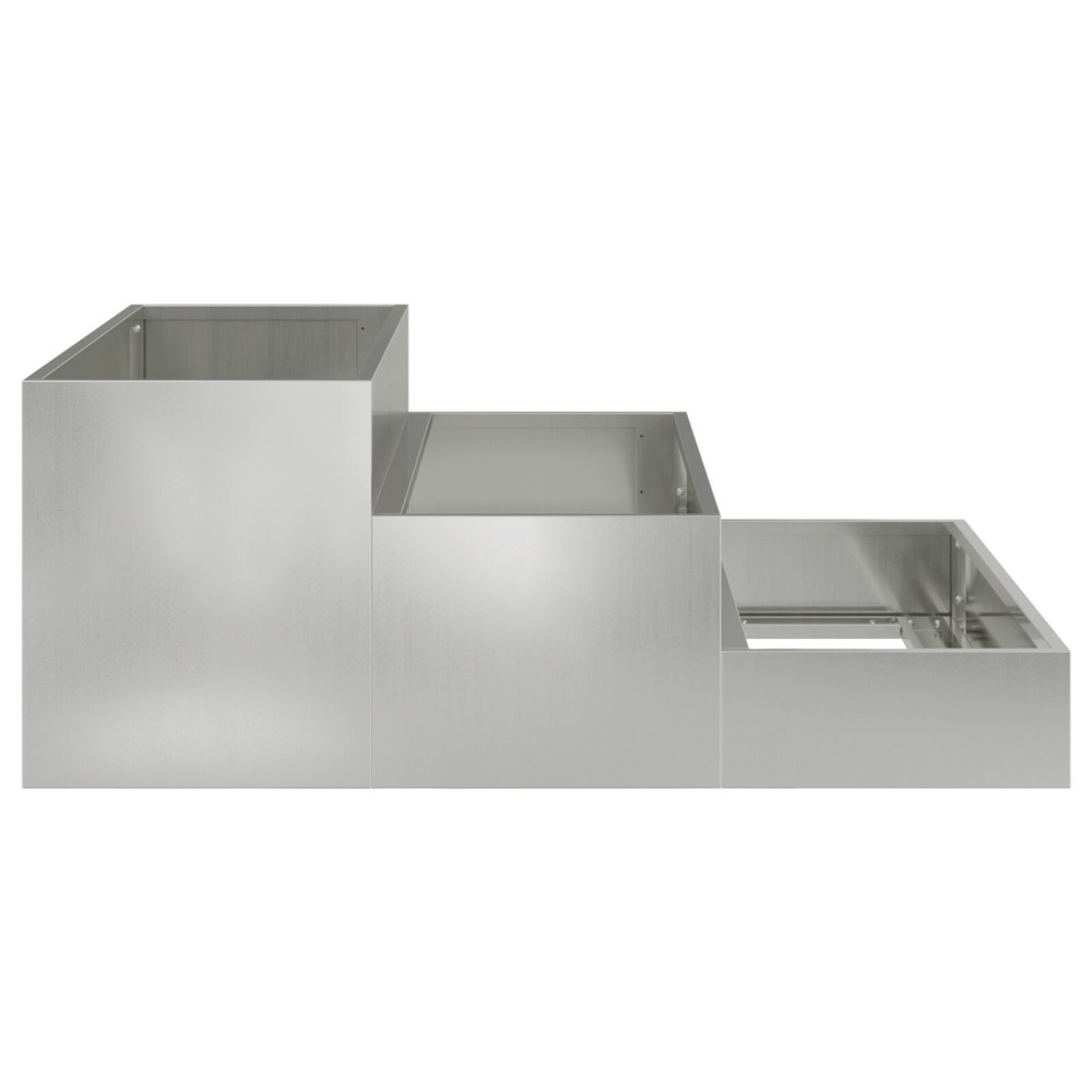 Produktbild för Trädgårdsplanterare Silver 90 x 90 x 35 cm Galvaniserat Stål