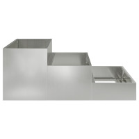 Produktbild för Trädgårdsplanterare Silver 90 x 90 x 35 cm Galvaniserat Stål