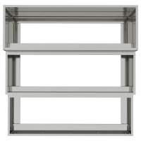 Produktbild för Trädgårdsplanterare Silver 90 x 90 x 35 cm Galvaniserat Stål