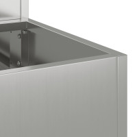 Produktbild för Trädgårdsplanterare Silver 90 x 90 x 35 cm Galvaniserat Stål