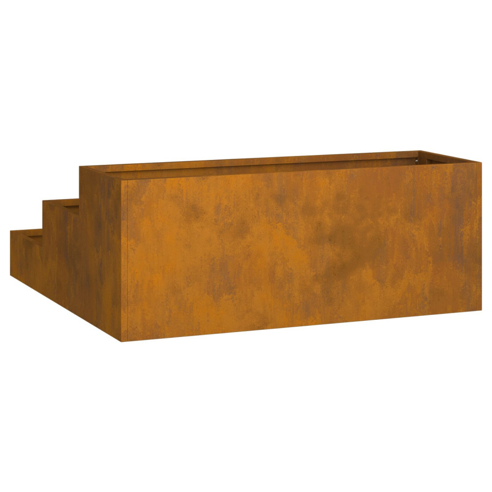 Produktbild för Trädgårdsplanterare Rostig 90 x 90 x 35 cm Väderbeständig stål