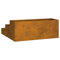 Produktbild för Trädgårdsplanterare Rostig 90 x 90 x 35 cm Väderbeständig stål