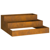 Produktbild för Trädgårdsplanterare Rostig 90 x 90 x 35 cm Väderbeständig stål