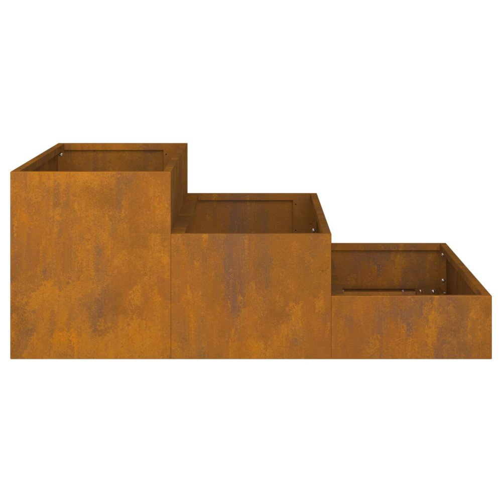 Produktbild för Trädgårdsplanterare Rostig 90 x 90 x 35 cm Väderbeständig stål