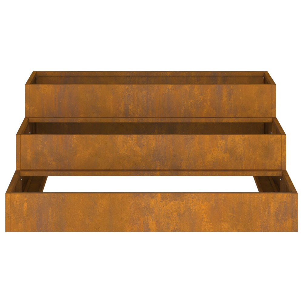 Produktbild för Trädgårdsplanterare Rostig 90 x 90 x 35 cm Väderbeständig stål