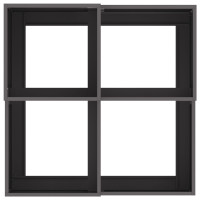 Produktbild för Trädgårdsplanterare Svart 80 x 80 x 48 cm Stål