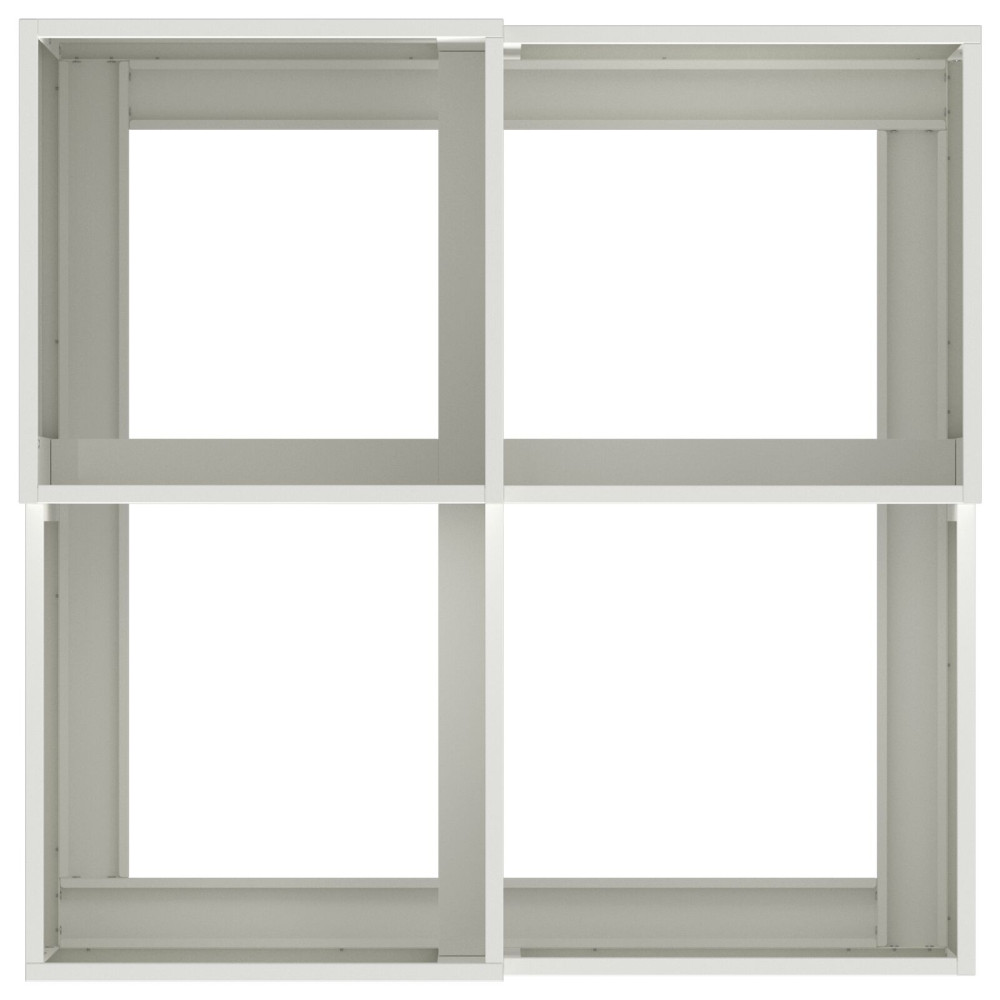 Produktbild för Trädgårdsplanterare Vit 80 x 80 x 48 cm Stål
