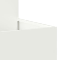 Produktbild för Trädgårdsplanterare Vit 80 x 80 x 48 cm Stål