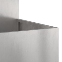 Produktbild för Trädgårdsplanterare Silver 80 x 80 x 48 cm Rostfritt stål