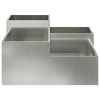 Produktbild för Trädgårdsplanterare Silver 80 x 80 x 48 cm Galvaniserat stål