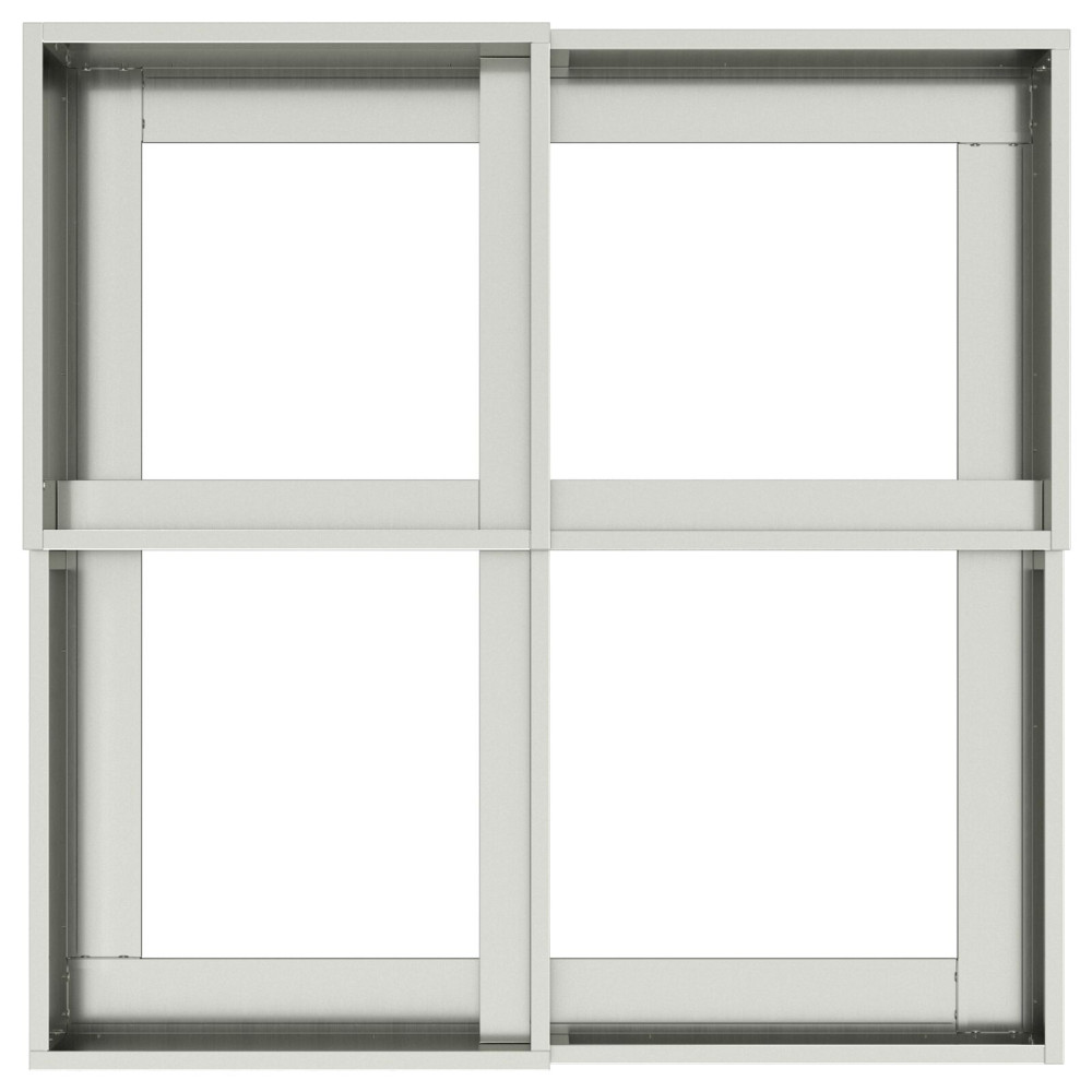 Produktbild för Trädgårdsplanterare Silver 80 x 80 x 48 cm Galvaniserat stål
