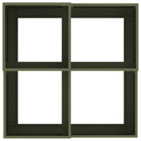 Produktbild för Trädgårdsplanterare Olivgrön 100 x 100 x 48 cm Stål