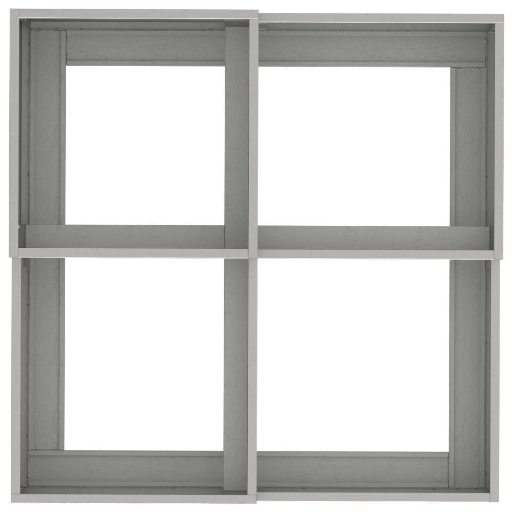 Produktbild för Trädgårdsplanterare Silver 100 x 100 x 48 cm Rostfritt stål