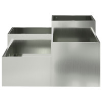 Produktbild för Trädgårdsplanterare Silver 100 x 100 x 48 cm Galvaniserat stål