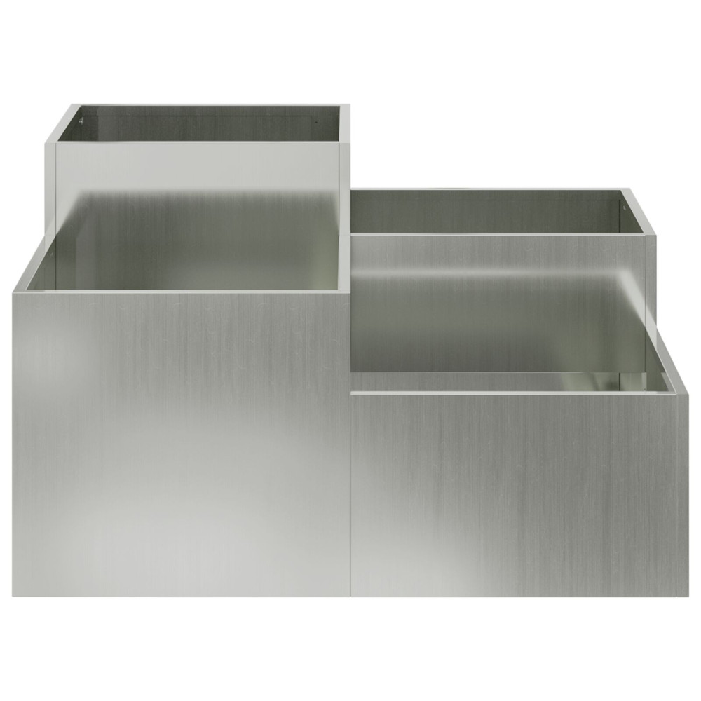 Produktbild för Trädgårdsplanterare Silver 100 x 100 x 48 cm Galvaniserat stål
