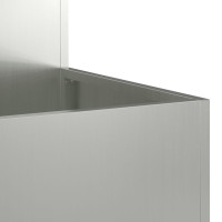 Produktbild för Trädgårdsplanterare Silver 100 x 100 x 48 cm Galvaniserat stål