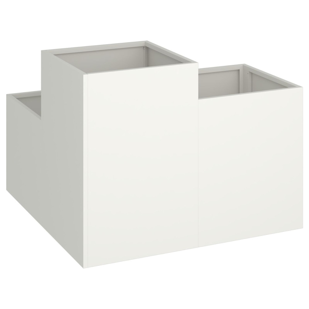 Produktbild för Trädgårdsplanterare Vit 80 x 80 x 60 cm Stål
