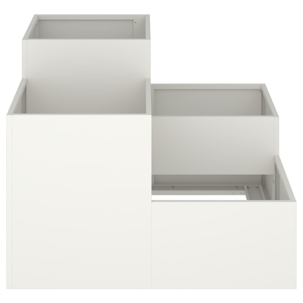 Produktbild för Trädgårdsplanterare Vit 80 x 80 x 60 cm Stål