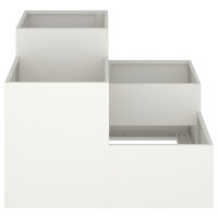 Produktbild för Trädgårdsplanterare Vit 80 x 80 x 60 cm Stål