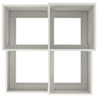 Produktbild för Trädgårdsplanterare Vit 80 x 80 x 60 cm Stål