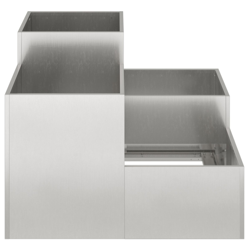 Produktbild för Trädgårdsplanterare Silver 80 x 80 x 60 cm Rostfritt stål