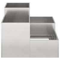 Produktbild för Trädgårdsplanterare Silver 80 x 80 x 60 cm Rostfritt stål