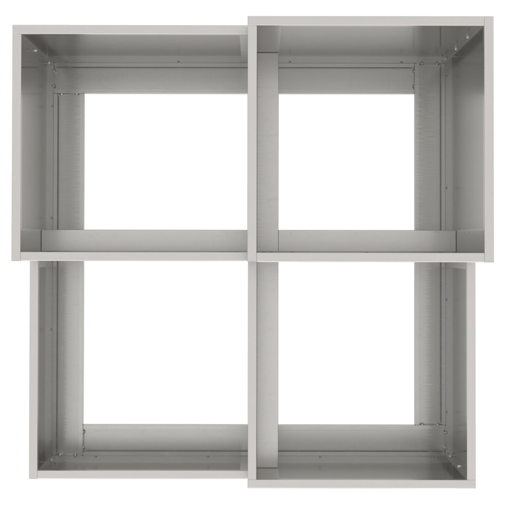Produktbild för Trädgårdsplanterare Silver 80 x 80 x 60 cm Rostfritt stål