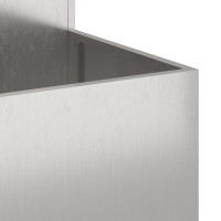 Produktbild för Trädgårdsplanterare Silver 80 x 80 x 60 cm Rostfritt stål