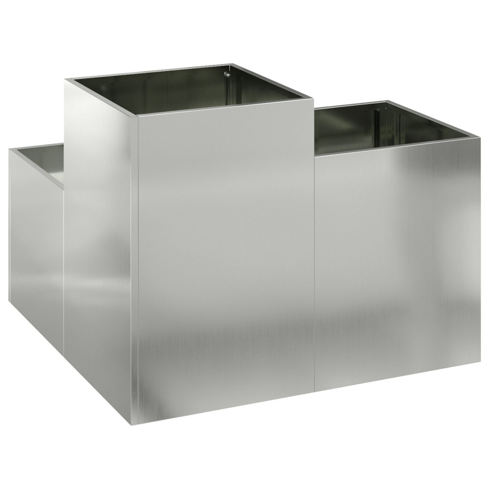 Produktbild för Trädgårdsplanterare Silver 80 x 80 x 60 cm Galvaniserat stål