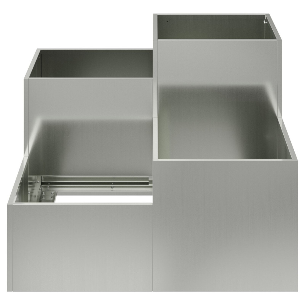Produktbild för Trädgårdsplanterare Silver 80 x 80 x 60 cm Galvaniserat stål