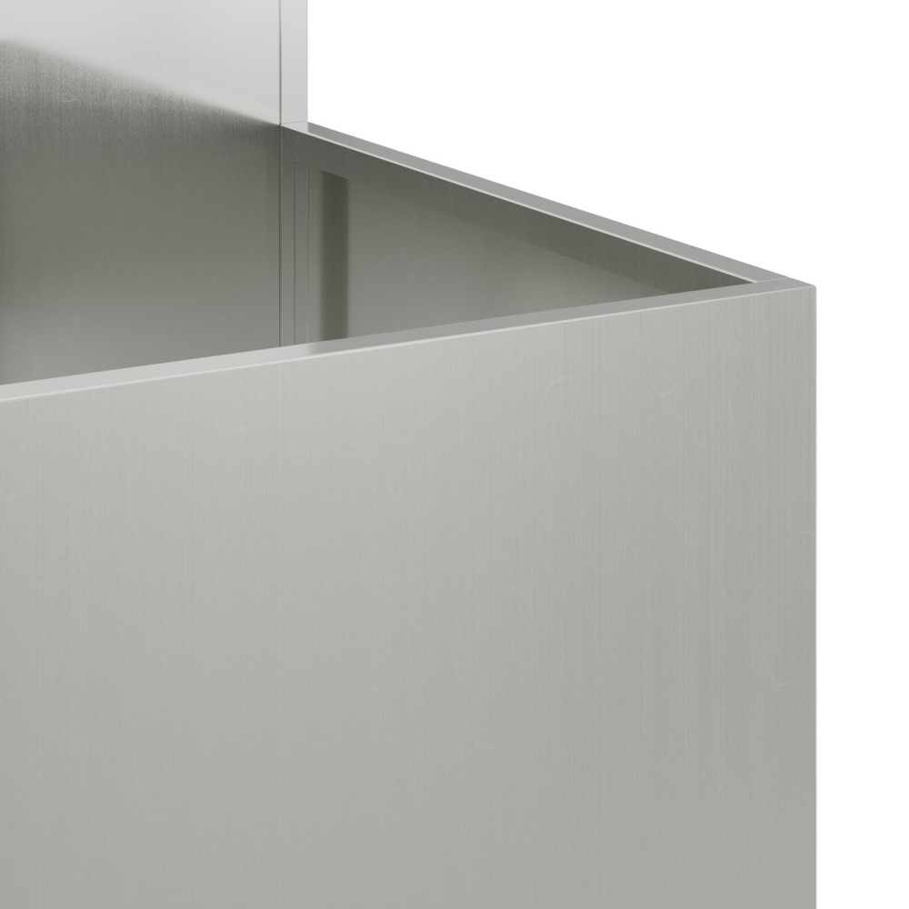 Produktbild för Trädgårdsplanterare Silver 80 x 80 x 60 cm Galvaniserat stål