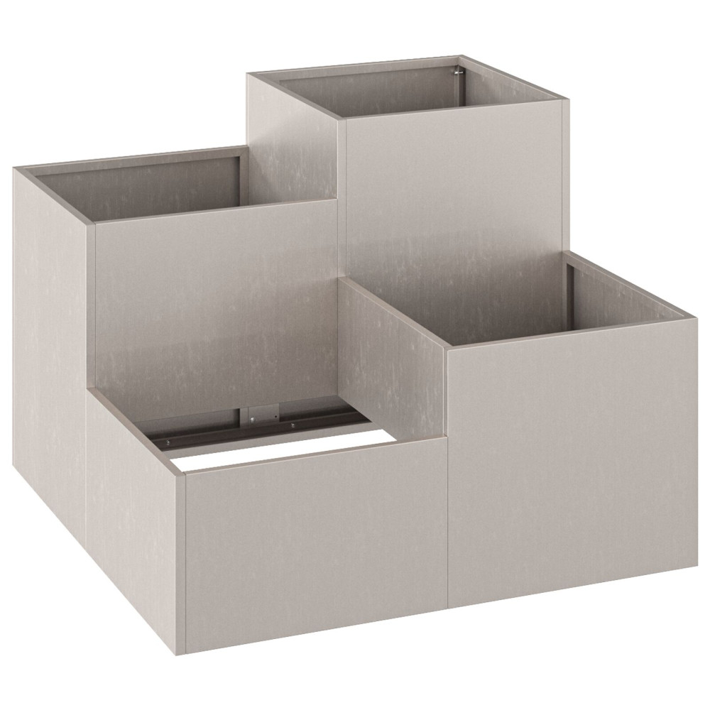 Produktbild för Trädgårdsplanterare Rostig 80 x 80 x 60 cm Väderbeständig stål