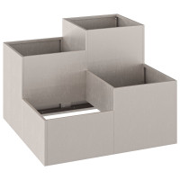 Produktbild för Trädgårdsplanterare Rostig 80 x 80 x 60 cm Väderbeständig stål