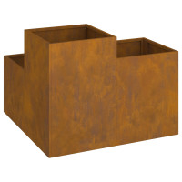 Produktbild för Trädgårdsplanterare Rostig 80 x 80 x 60 cm Väderbeständig stål