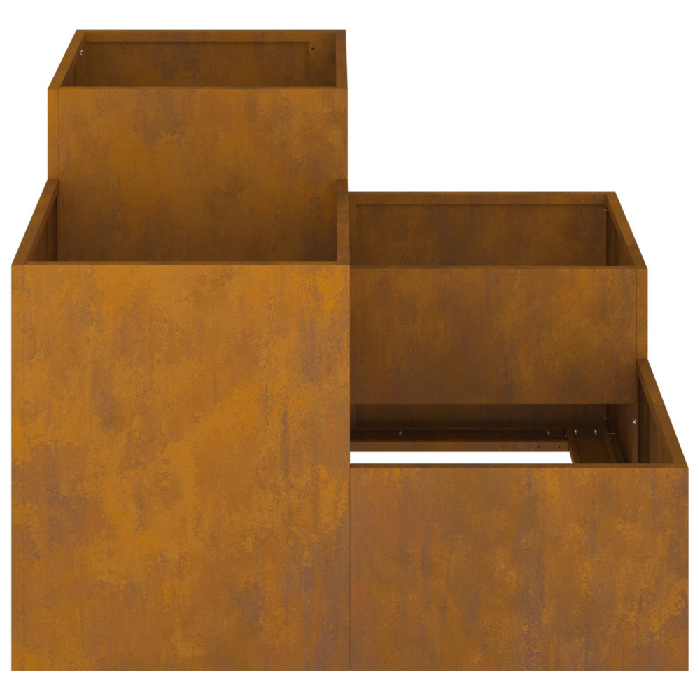 Produktbild för Trädgårdsplanterare Rostig 80 x 80 x 60 cm Väderbeständig stål