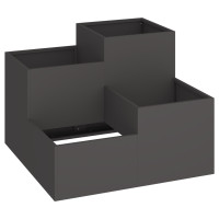 Produktbild för Trädgårdsplanterare Svart 100 x 100 x 60 cm Stål