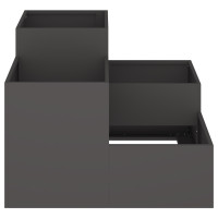 Produktbild för Trädgårdsplanterare Svart 100 x 100 x 60 cm Stål