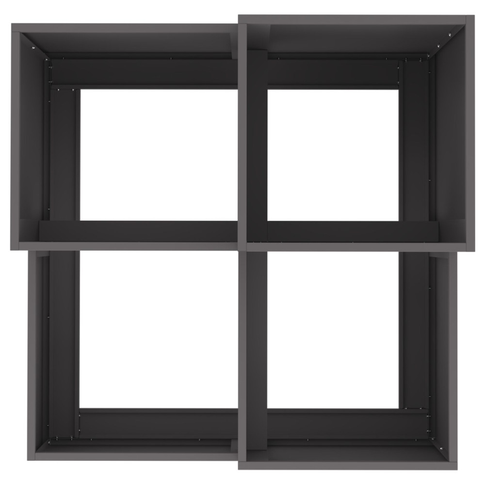 Produktbild för Trädgårdsplanterare Svart 100 x 100 x 60 cm Stål