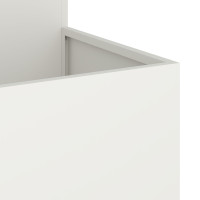 Produktbild för Trädgårdsplanterare Vit 100 x 100 x 60 cm Stål