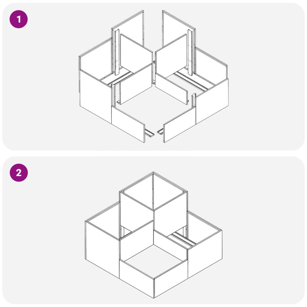 Produktbild för Trädgårdsplanterare Antracit 100 x 100 x 60 cm Stål