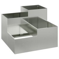 Produktbild för Trädgårdsplanterare Silver 100 x 100 x 60 cm Galvaniserat stål