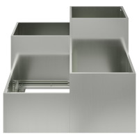 Produktbild för Trädgårdsplanterare Silver 100 x 100 x 60 cm Galvaniserat stål