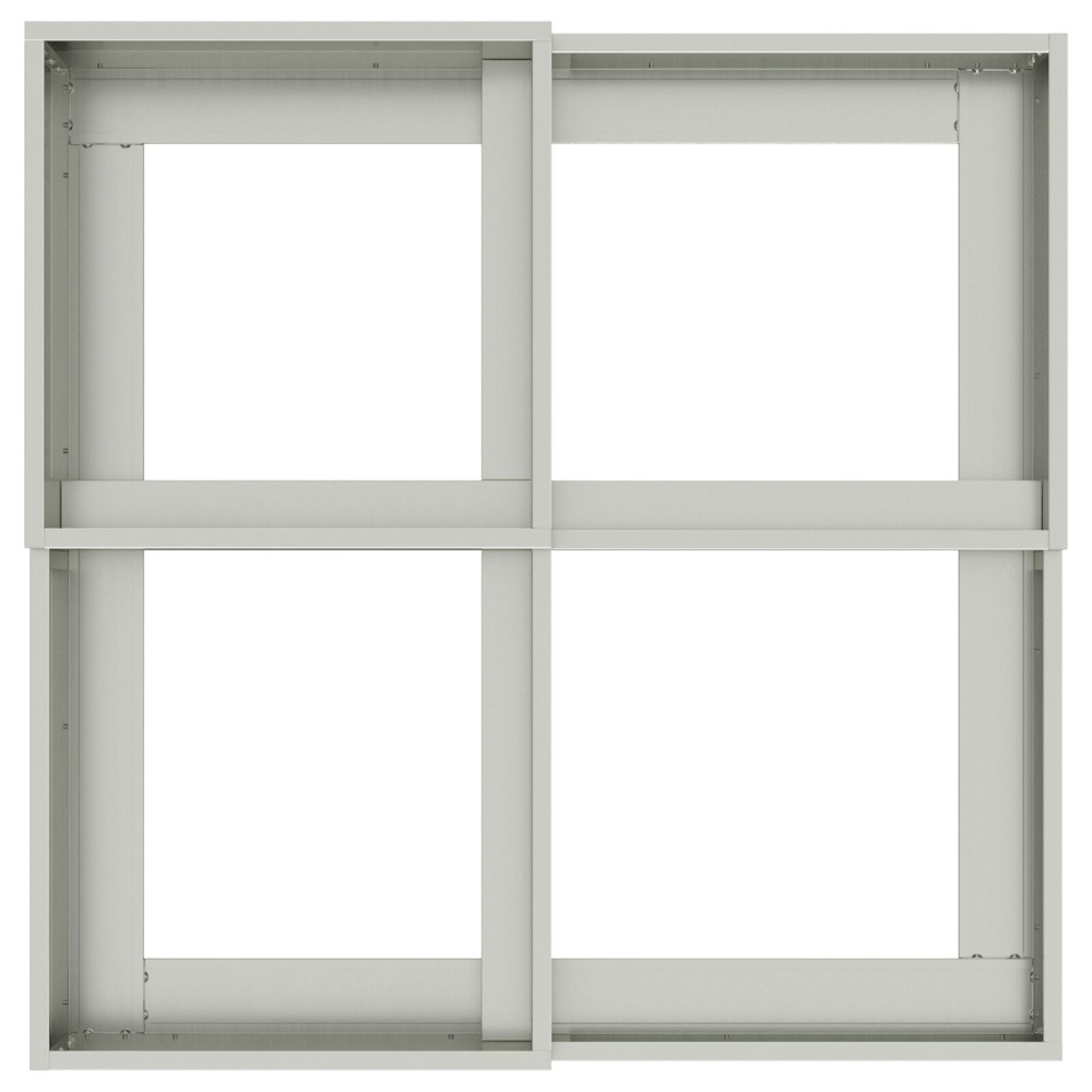 Produktbild för Trädgårdsplanterare Silver 100 x 100 x 60 cm Galvaniserat stål