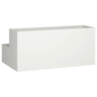 Produktbild för Trädgårdsplanterare Vit 100 x 60 x 45 cm Kallvalsat stål
