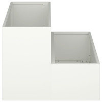 Produktbild för Trädgårdsplanterare Vit 100 x 60 x 45 cm Kallvalsat stål