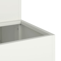 Produktbild för Trädgårdsplanterare Vit 100 x 60 x 45 cm Kallvalsat stål