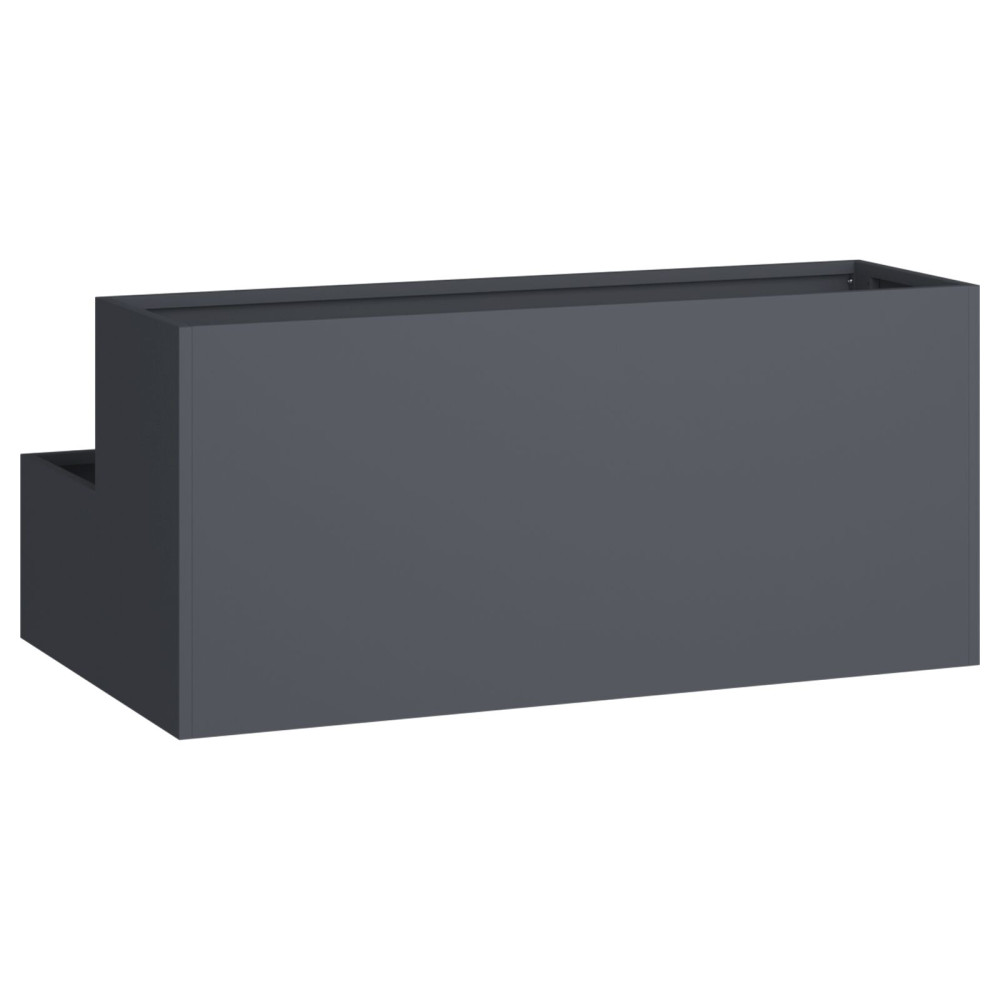 Produktbild för Trädgårdsplanterare Antracit 100 x 60 x 45 cm Kallvalsat stål