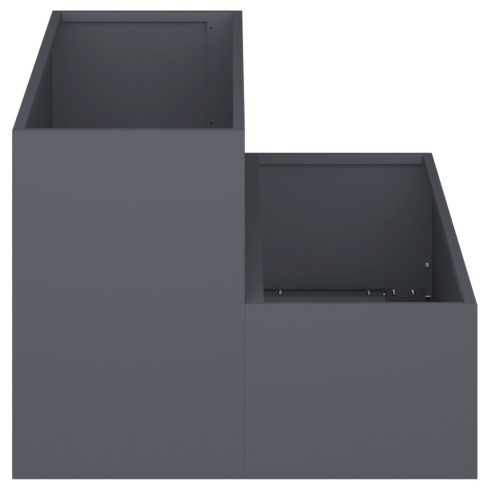 Produktbild för Trädgårdsplanterare Antracit 100 x 60 x 45 cm Kallvalsat stål
