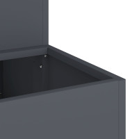Produktbild för Trädgårdsplanterare Antracit 100 x 60 x 45 cm Kallvalsat stål