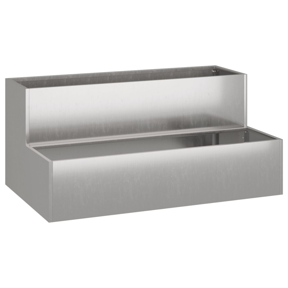 Produktbild för Trädgårdsplanterare Silver 100 x 60 x 45 cm Rostfritt stål